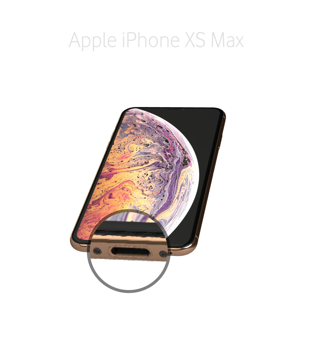 Laga lightningkontakt iPhone Xs Max