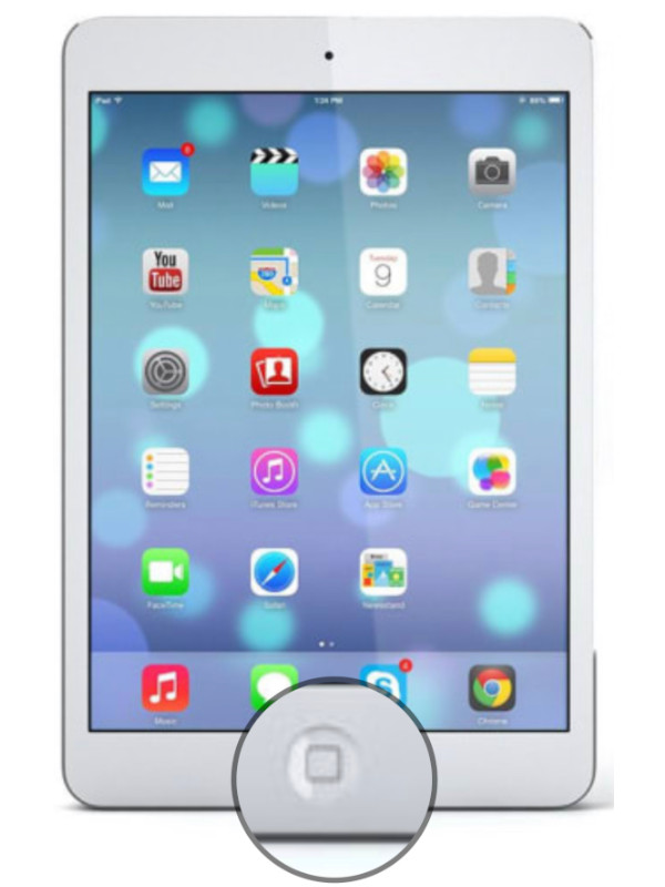 iPad air 1 hemknapp